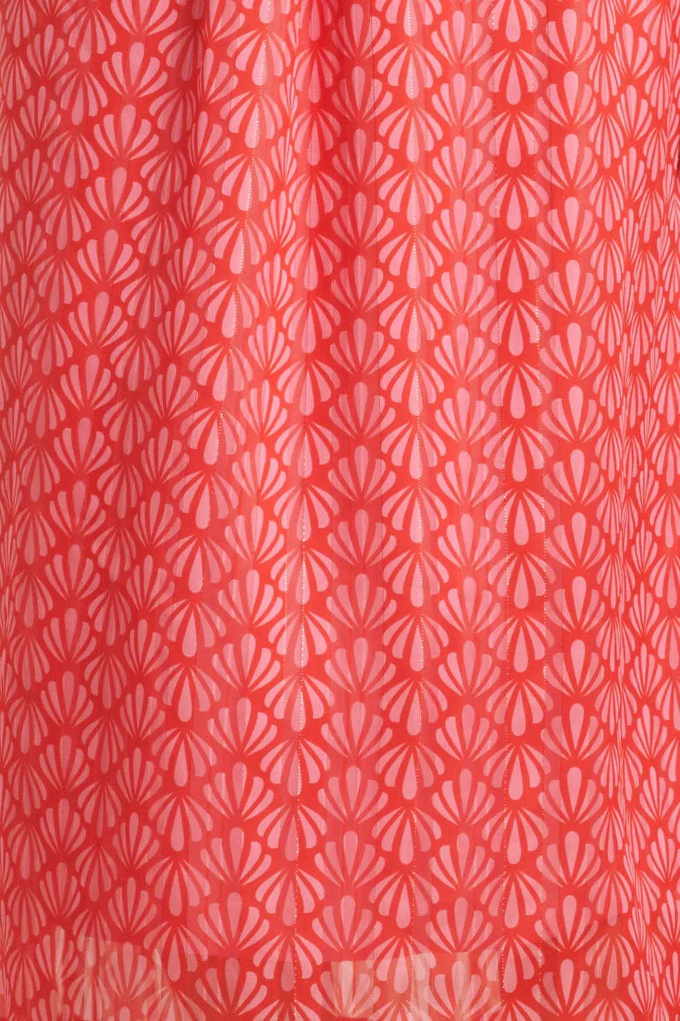 25050 Elegante Maxi Chiffon Jurk Met Schelpprint | Red - Pink - Image 7