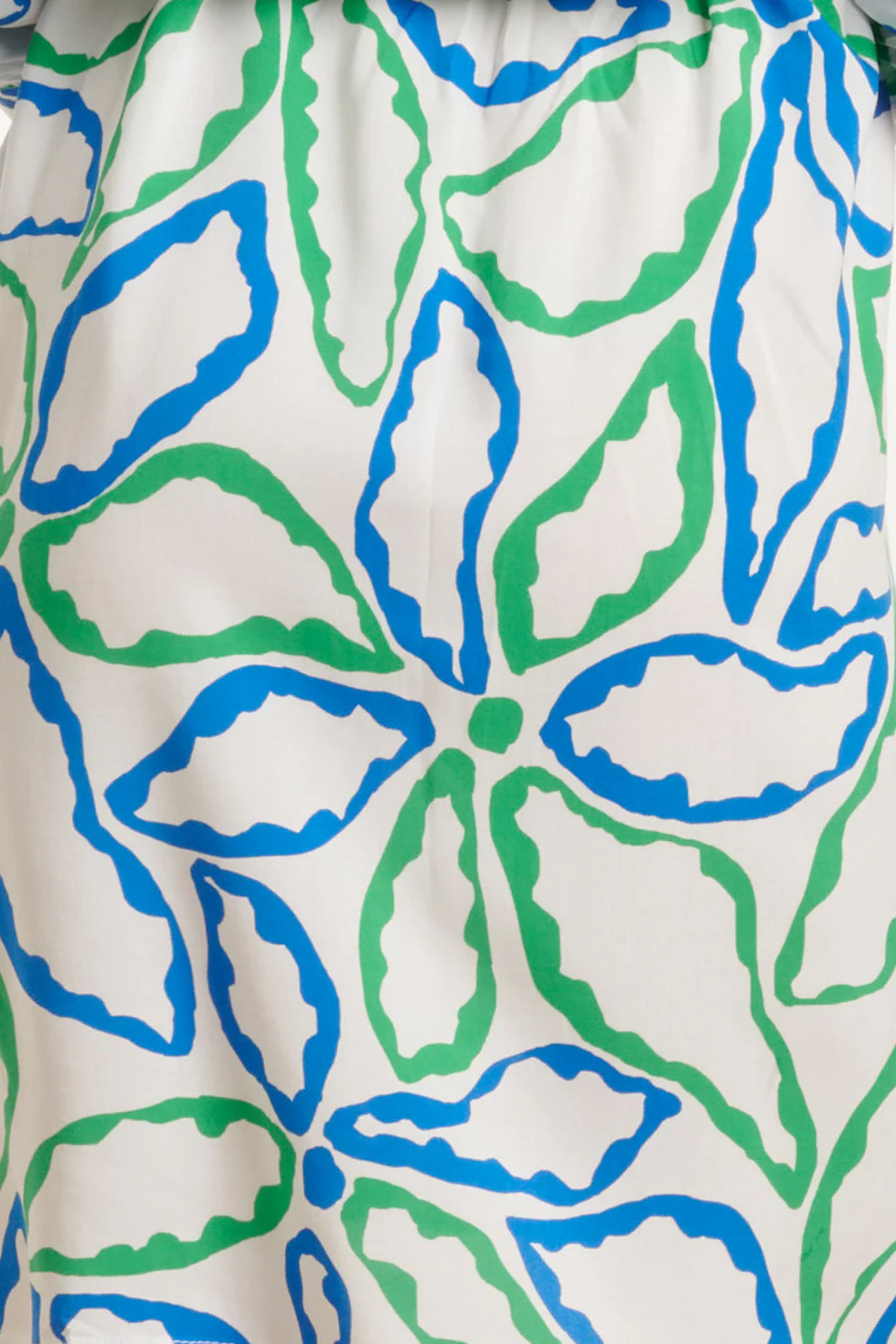 25052 Korte Jurk Met Kraaggrafisch Bloemenprintcobalt | Cobalt - Green - Image 8