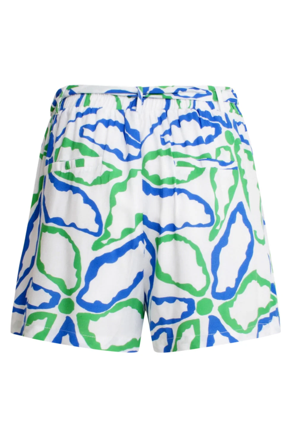 25054 Te Geplooide Shorts Met | Cobalt - Green - Image 7