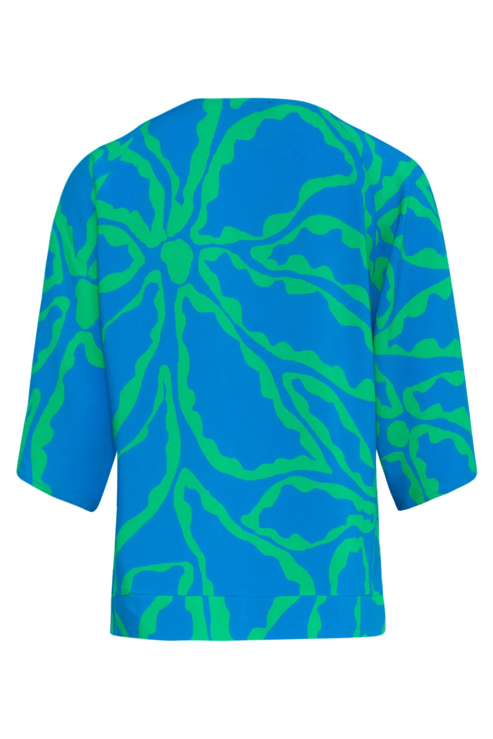 25067  Top Met Grafische Bloemenprint | Cobalt - Green - Image 7