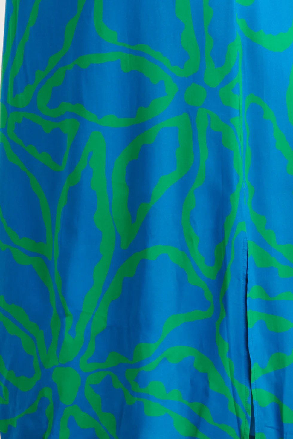 25068 Maxi Jurk Met Grafische Bloemenprintfelgras | Cobalt - Green - Image 8