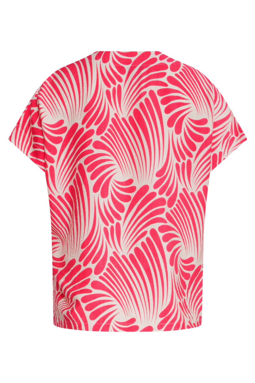 25073 Top Met Grafisch Print | Pink - White - Image 7