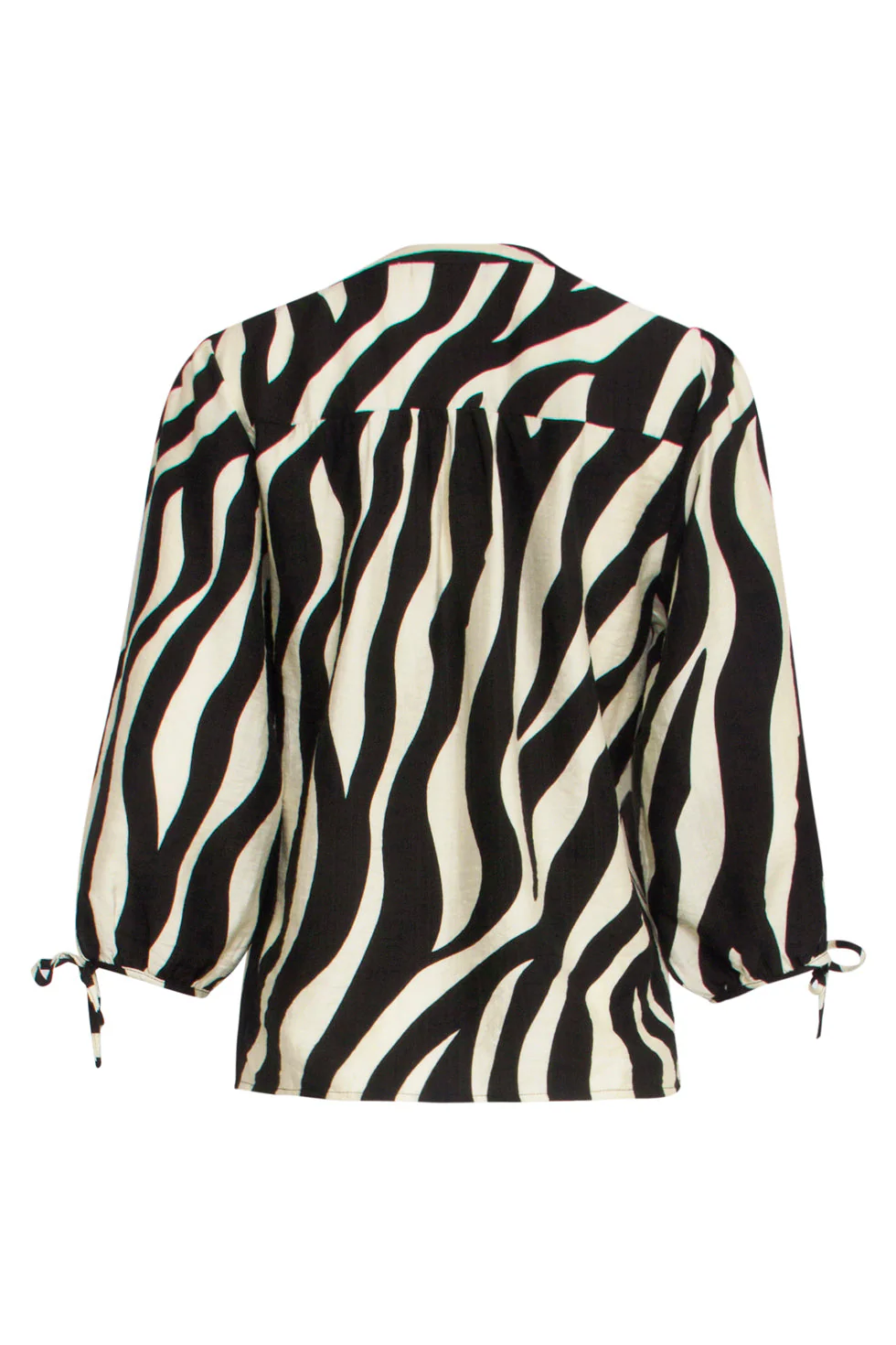 25076 E Zebra Print Top | Off White - Black - Image 7