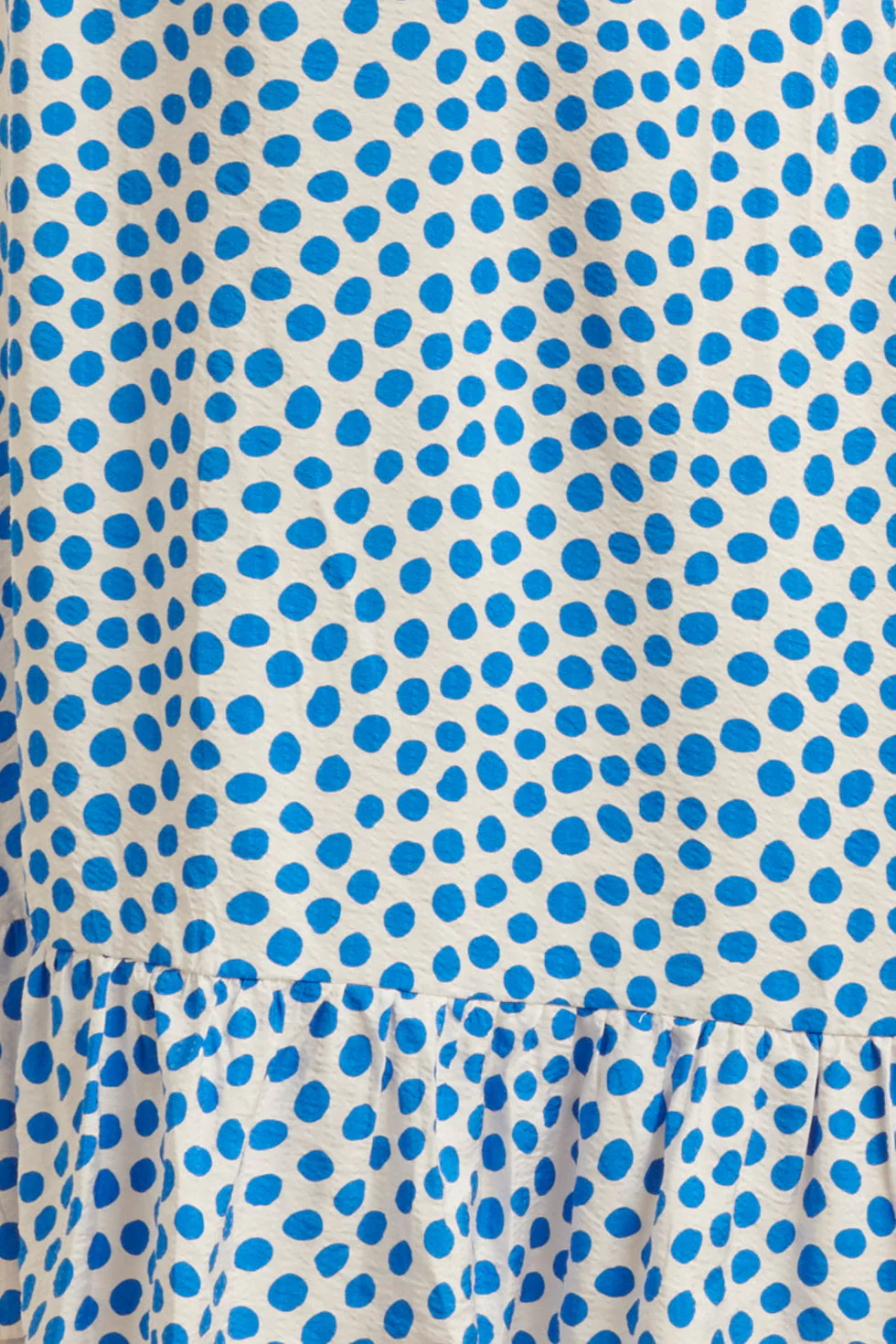 25085 Zomer Maxi Rok Met Polkadots | White - Cobalt - Image 8