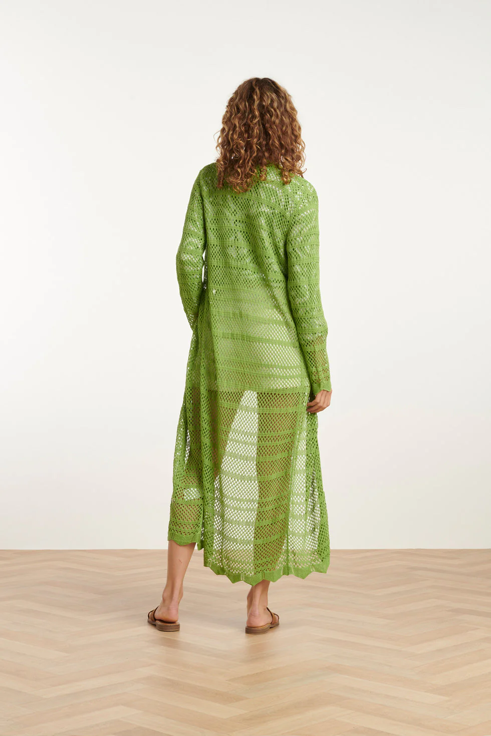 25094 Licht  Maxi Cardigan | Light Green - Image 6