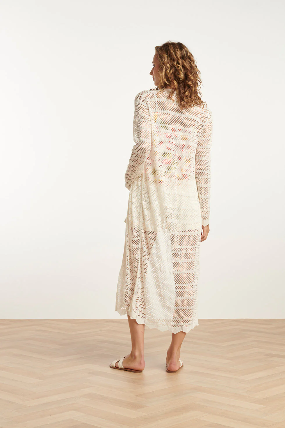 25094 Maxi Cardigan | Off White - Image 6
