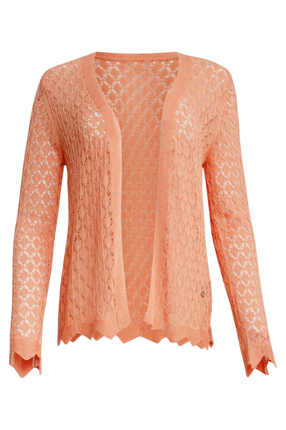 25095 Perzische Crochet Gebreide Cardigan | Peach - Image 2