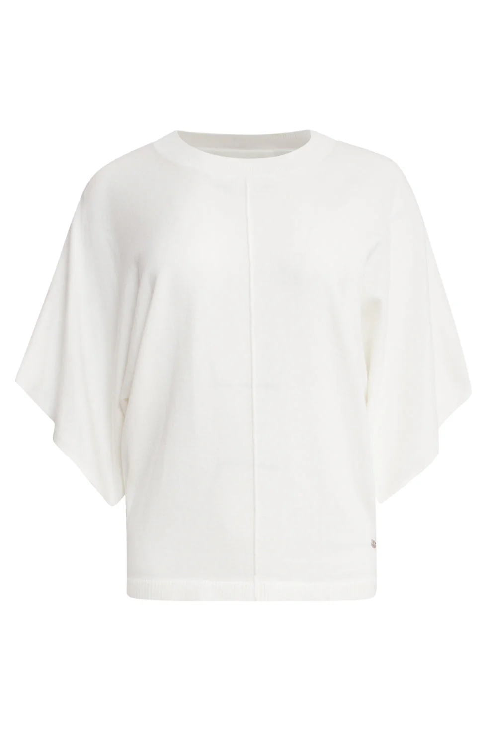 25103 Loose Knitted Top Met 3/4 Kimono Mouwen | Off White - Image 2