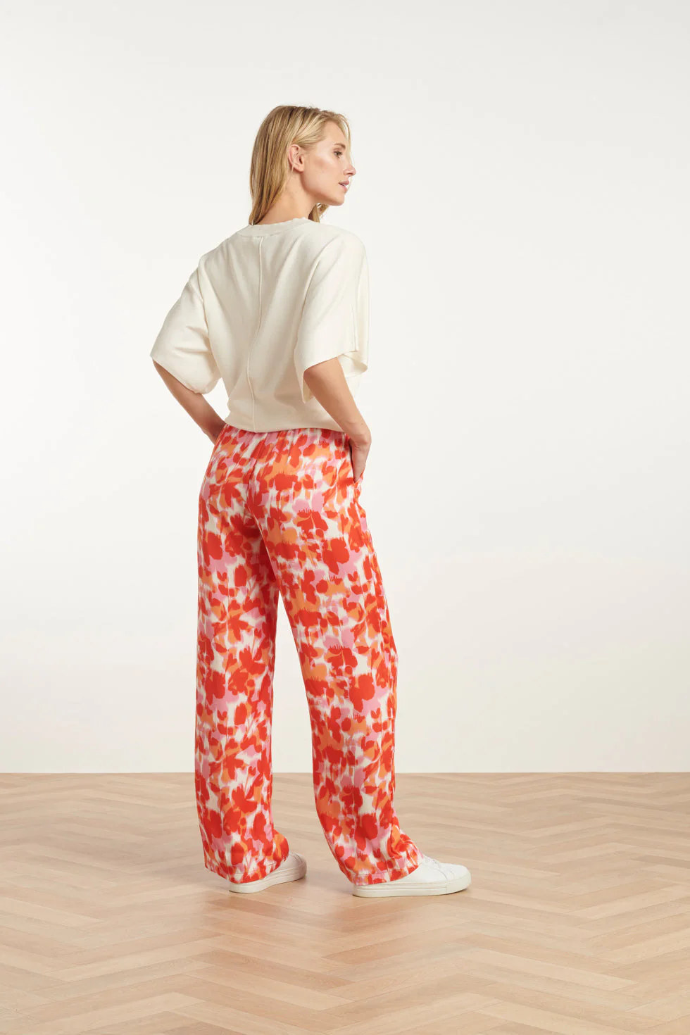 25103 Loose Knitted Top Met 3/4 Kimono Mouwen | Off White - Image 5