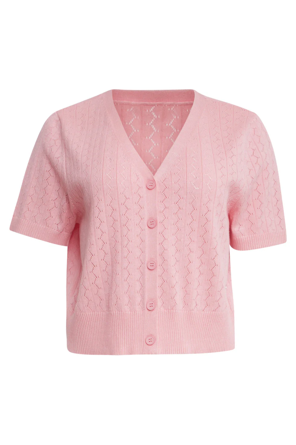 25104 Baby Gebreid Kort Vest | Old Pink - Image 2