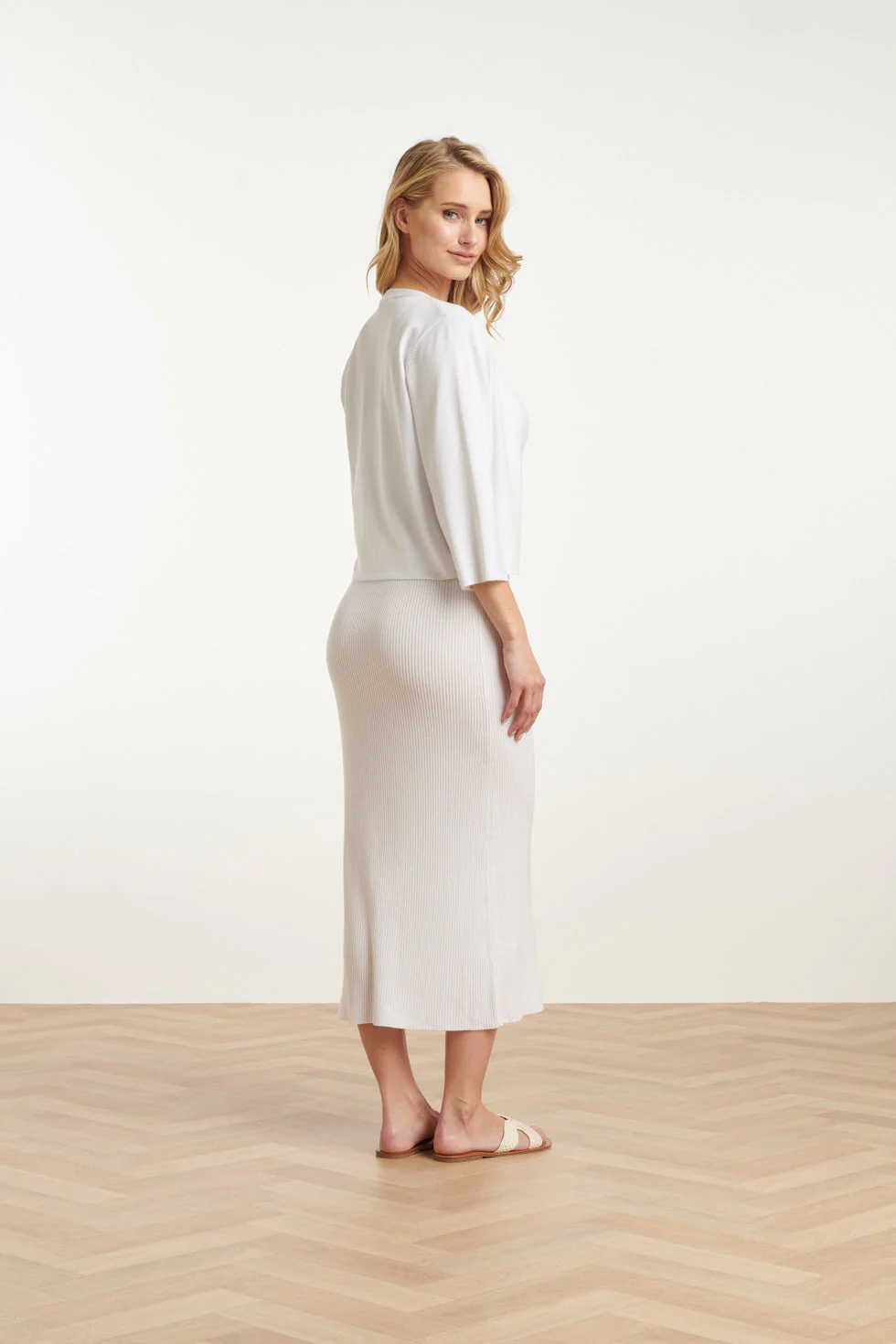 25105 Te Zachte Gebreide Bolero | White - Image 5