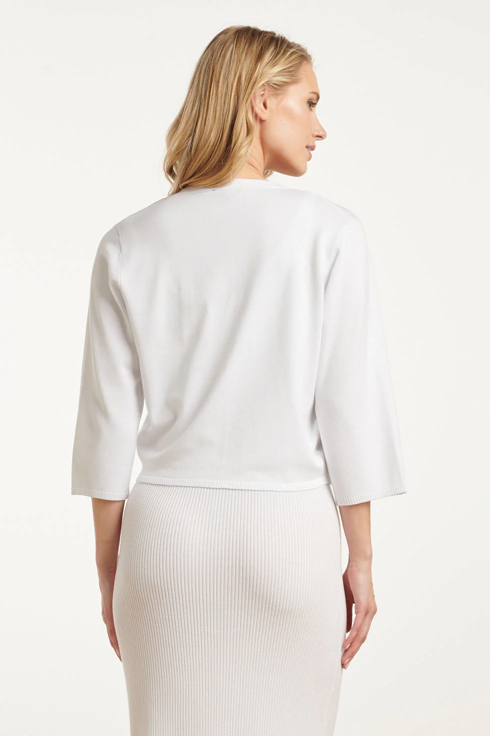 25105 Te Zachte Gebreide Bolero | White - Image 6