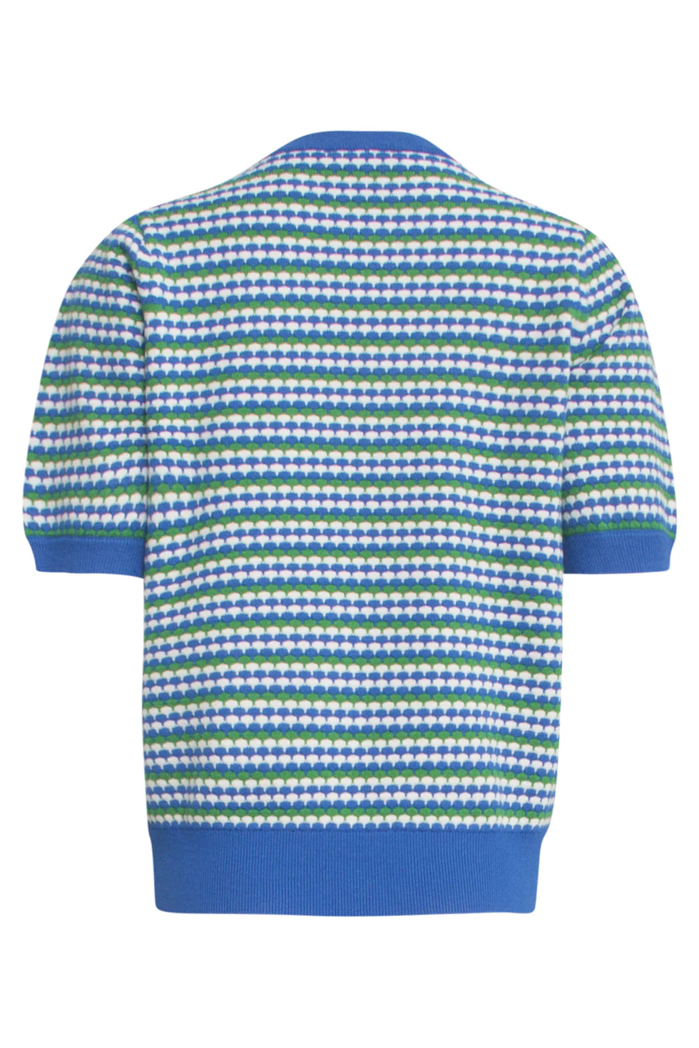 25108 Gebreide Top Met Puffy Mouwenkobalt, Fel | Cobalt - Green - Image 7