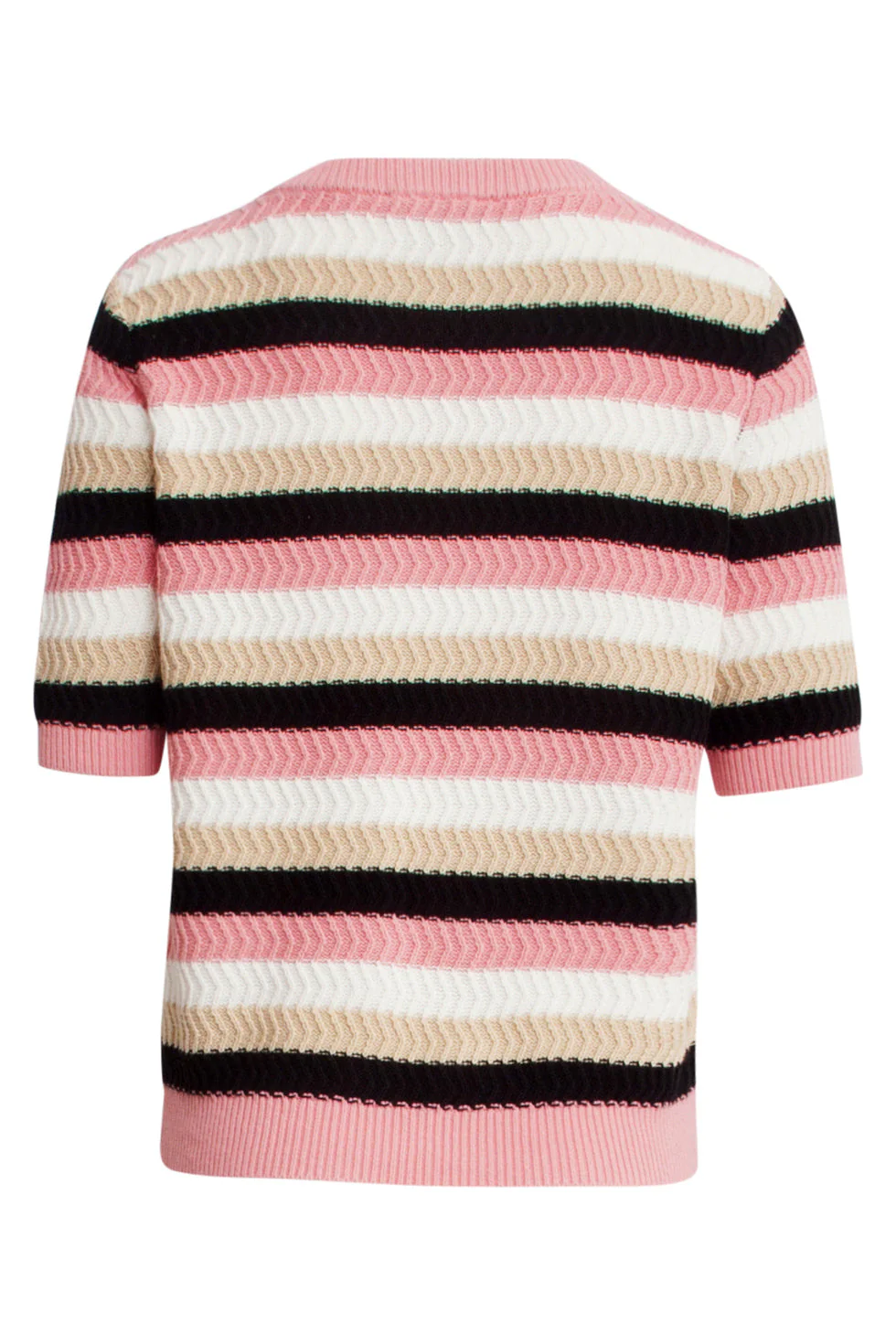 25109 Gebreide Trui Met ,  Colourblock | Old Pink - Muticolour - Image 7