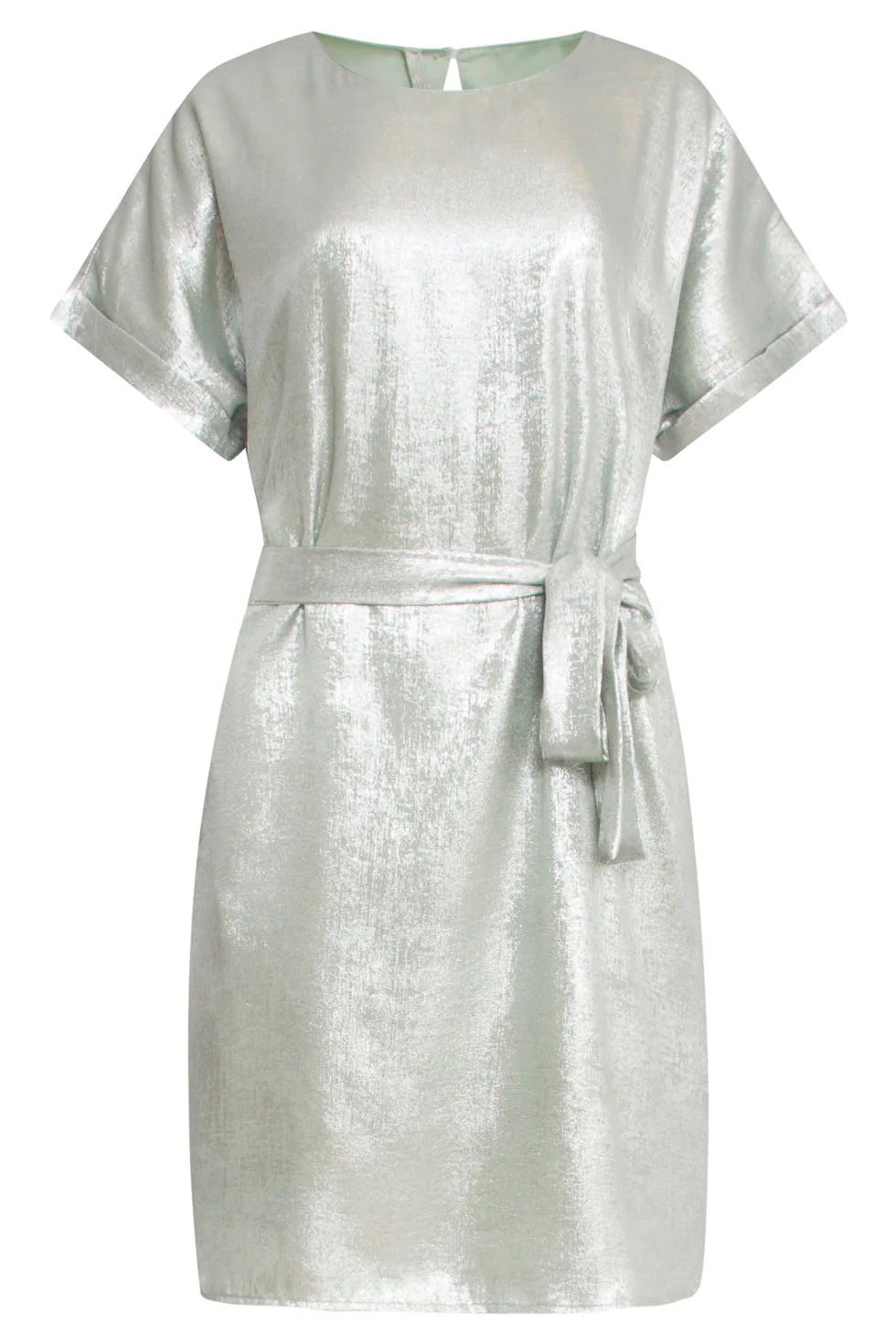 25111 Licht Metallic Zomerjurk | Soft Green - Image 6