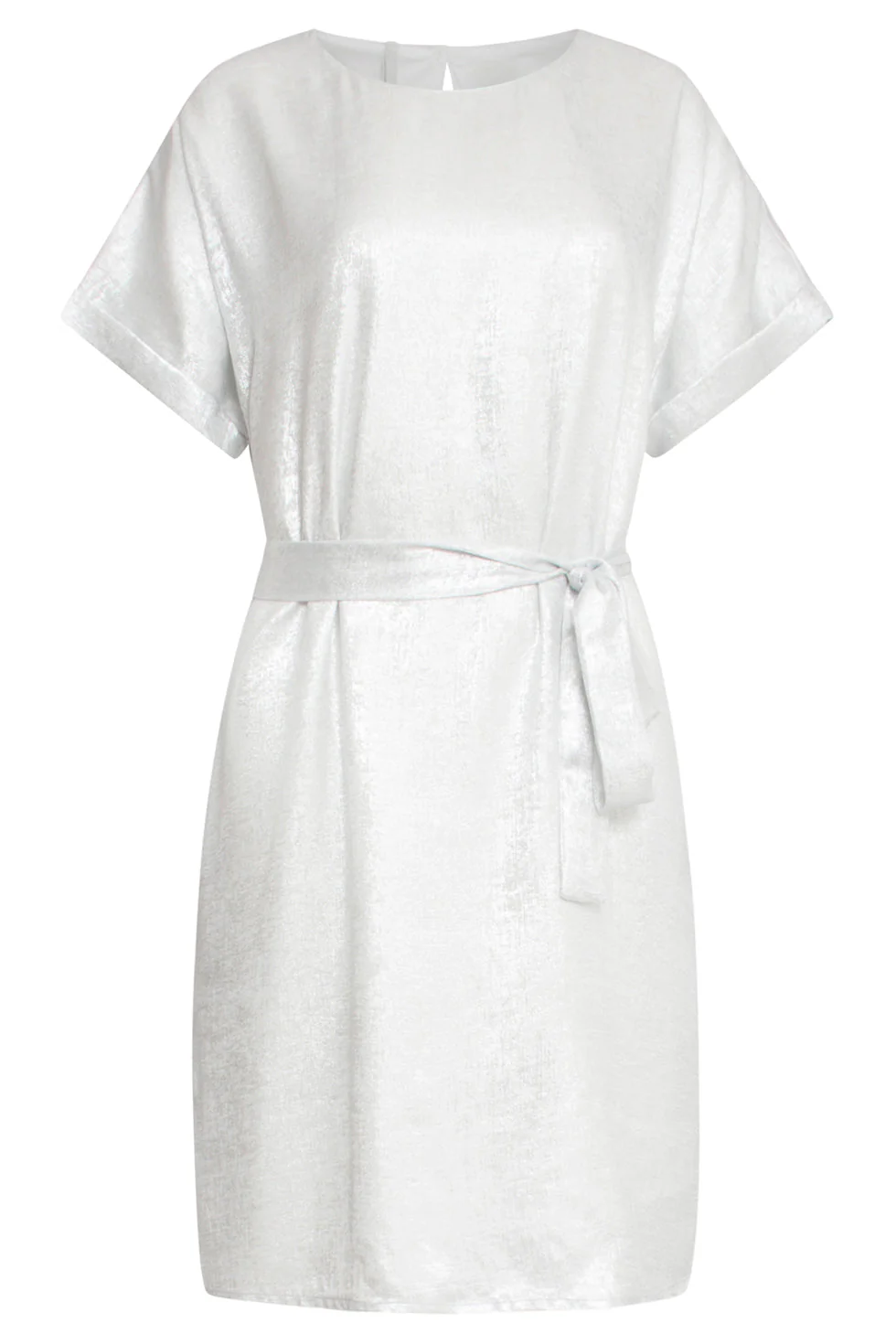 25111 Metallic Zomerjurk | Silver - Image 2