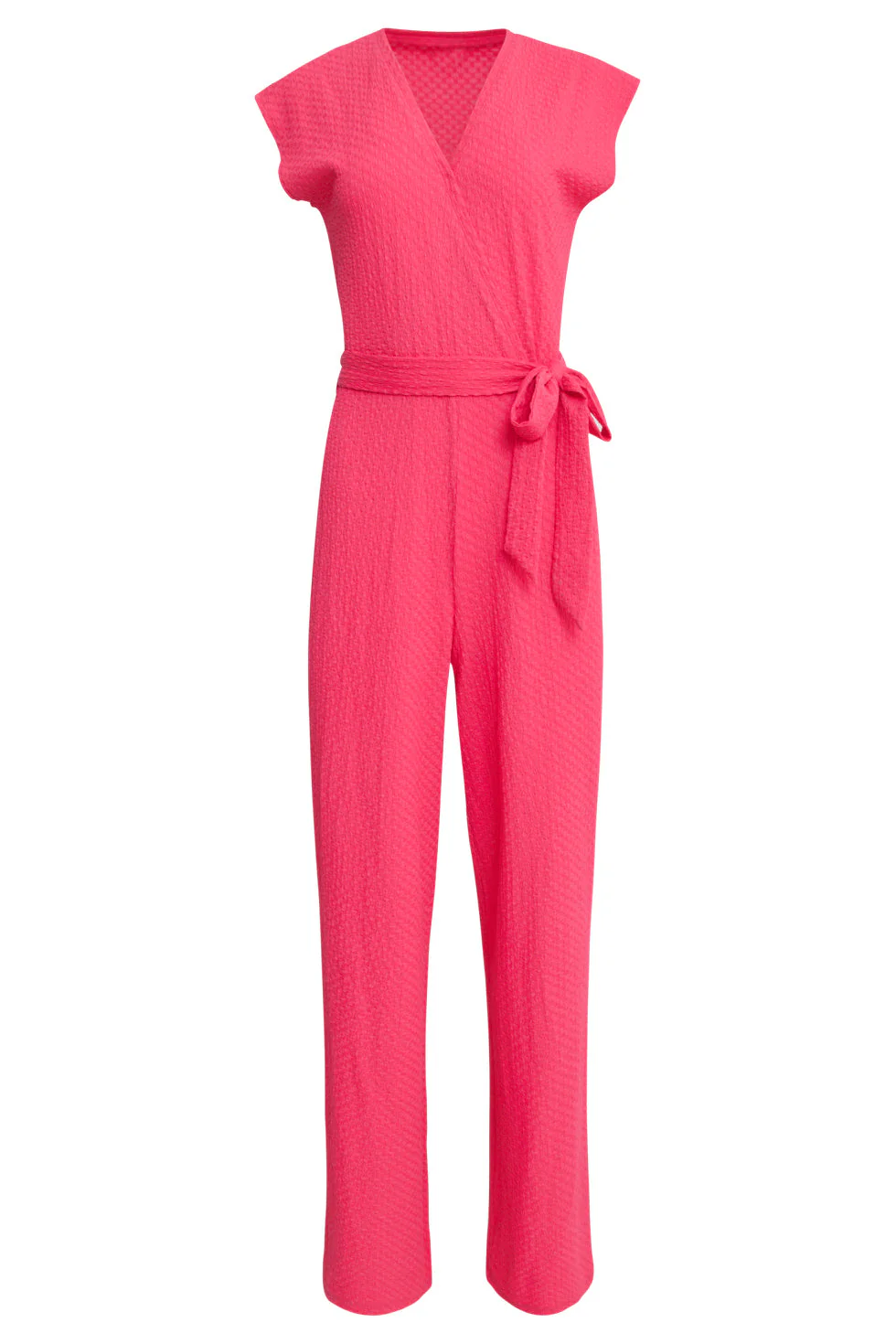 25116 Stretchy Crinkle Jumpsuit | Pink - Image 2