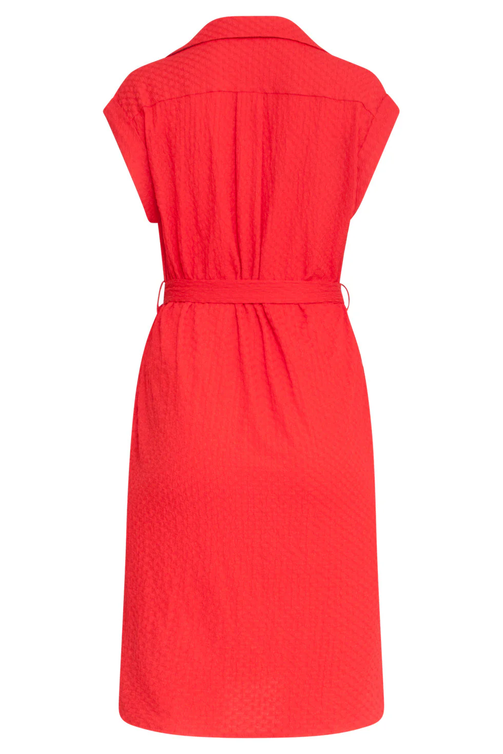 25118 Stretchy Crinkle Shirtjurk | Red - Image 7