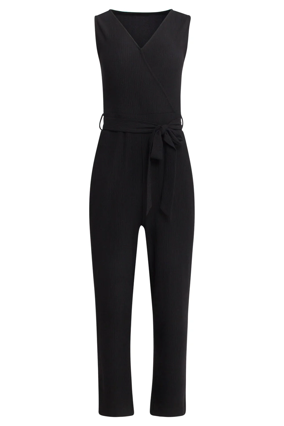 25119 E Stretchy Crinkle Jumpsuit | Black - Image 2