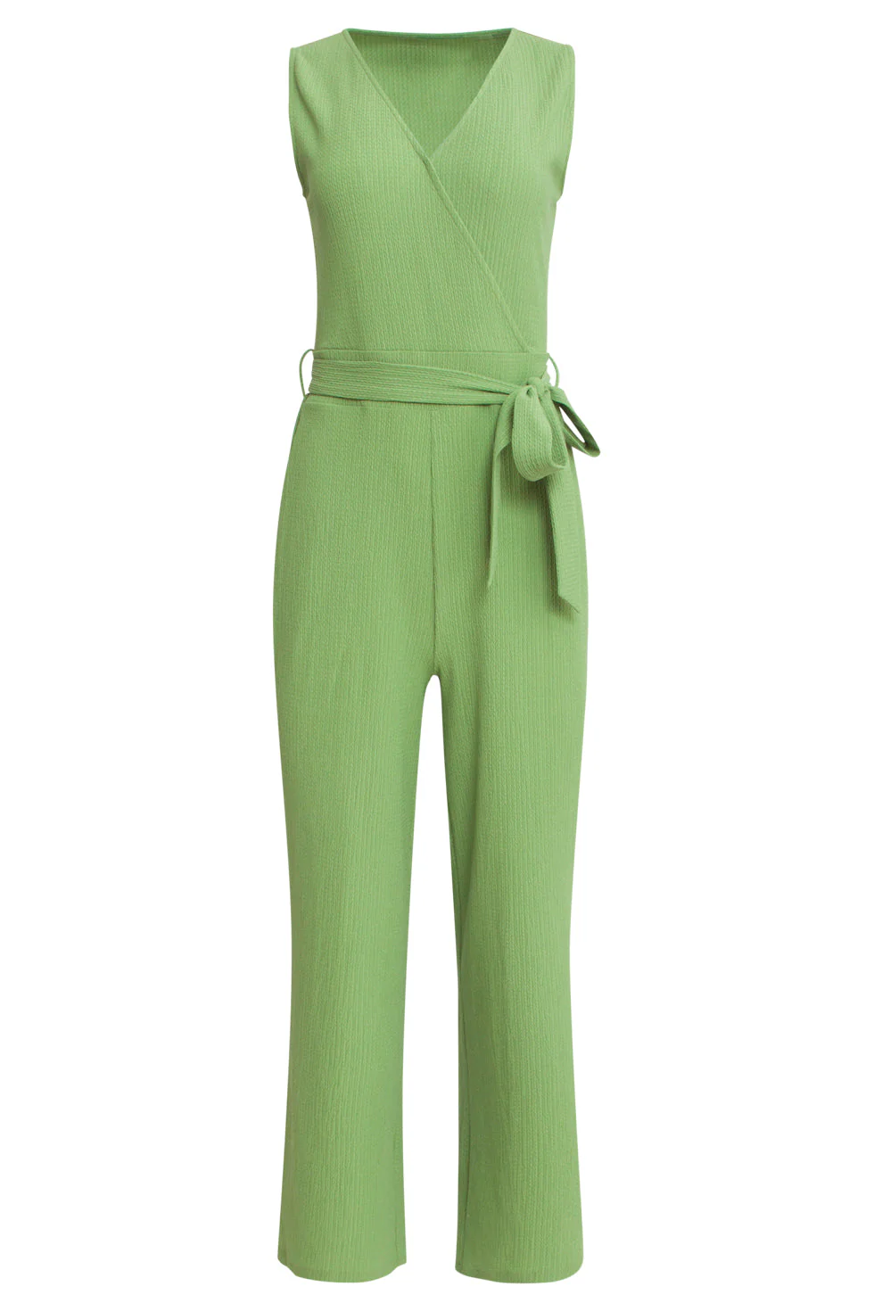 25119 Licht Stretch Crinkle Jumpsuit | Light Green - Image 2