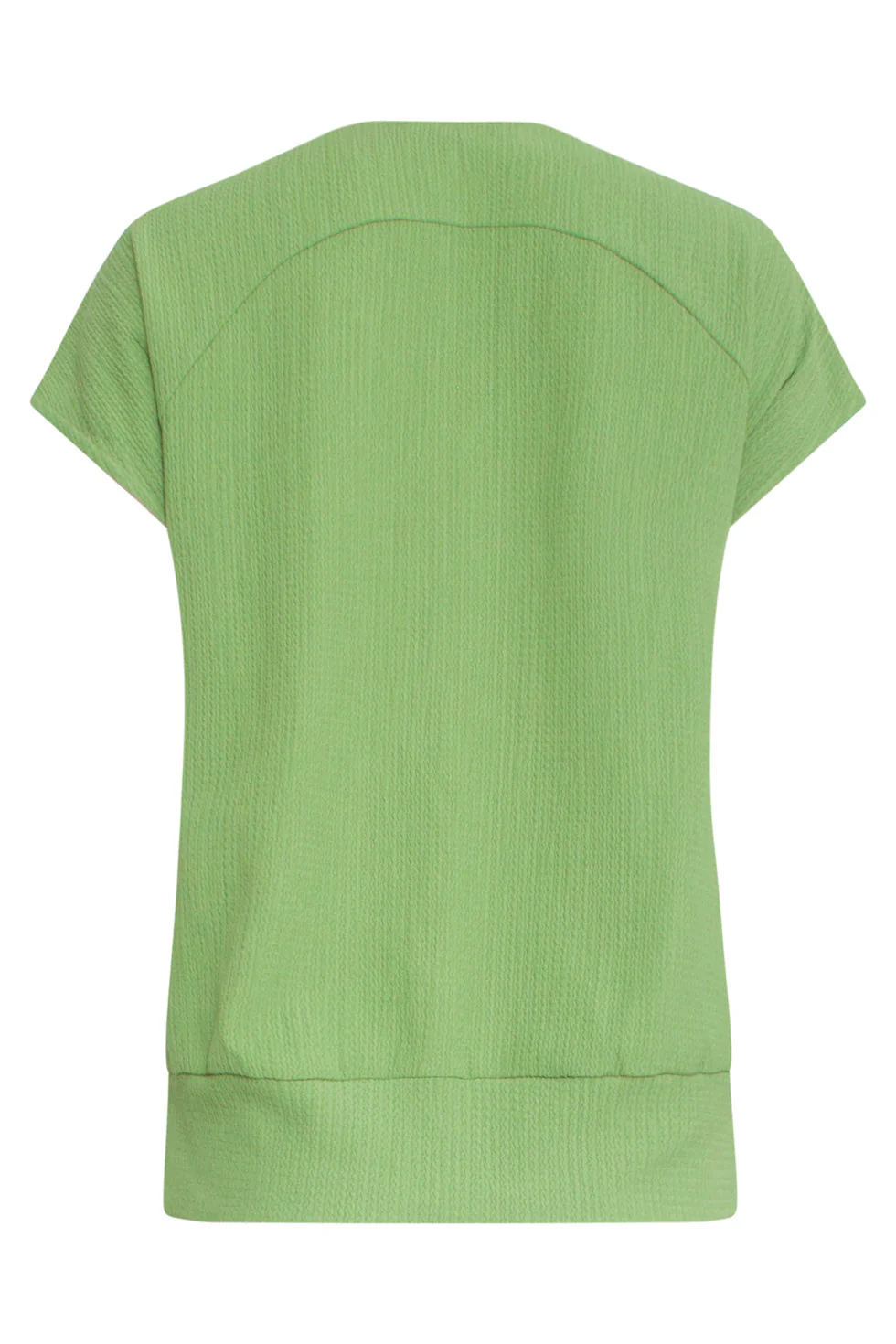 25120 Top Licht Stretchy Crinkle V-Hals | Light Green - Image 7
