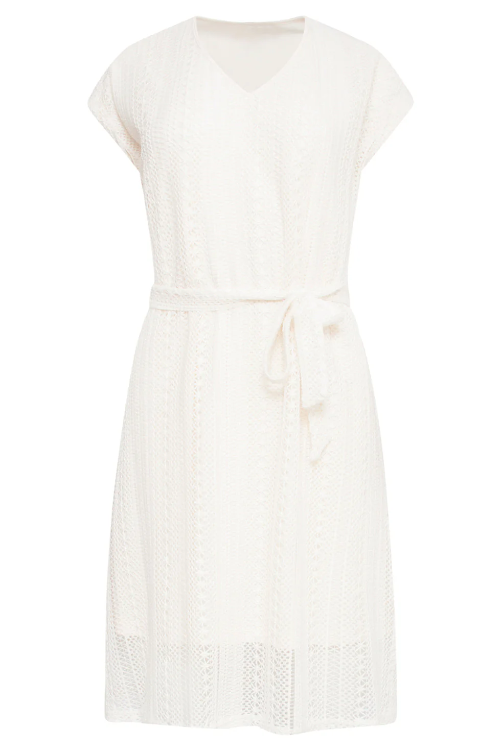 25122 Lace-Achtige Jurk | Off White - Image 2