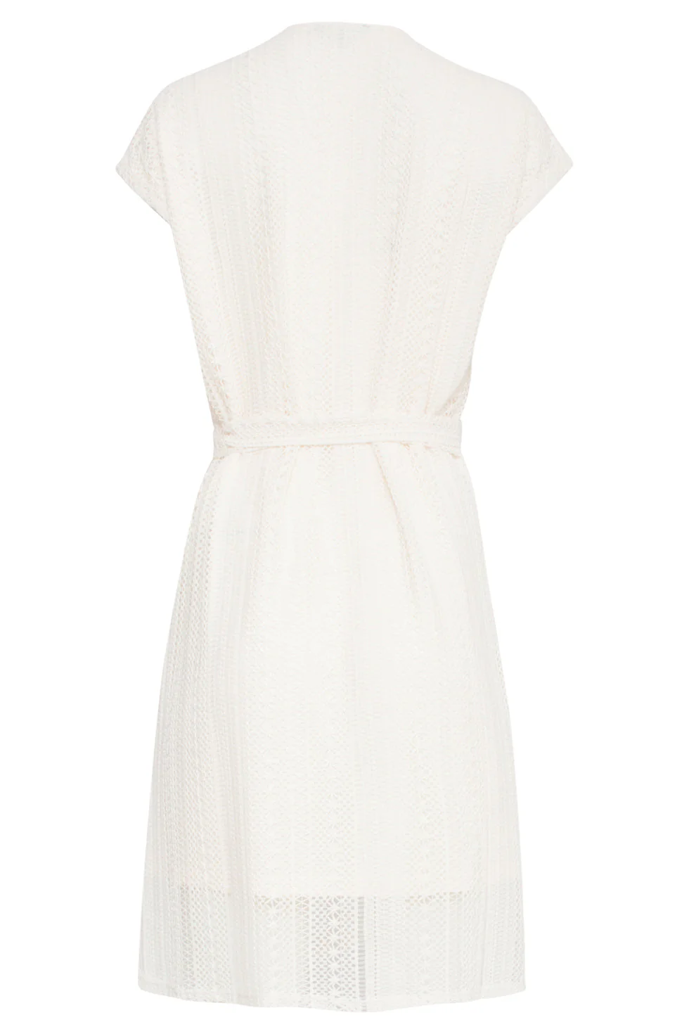 25122 Lace-Achtige Jurk | Off White - Image 7