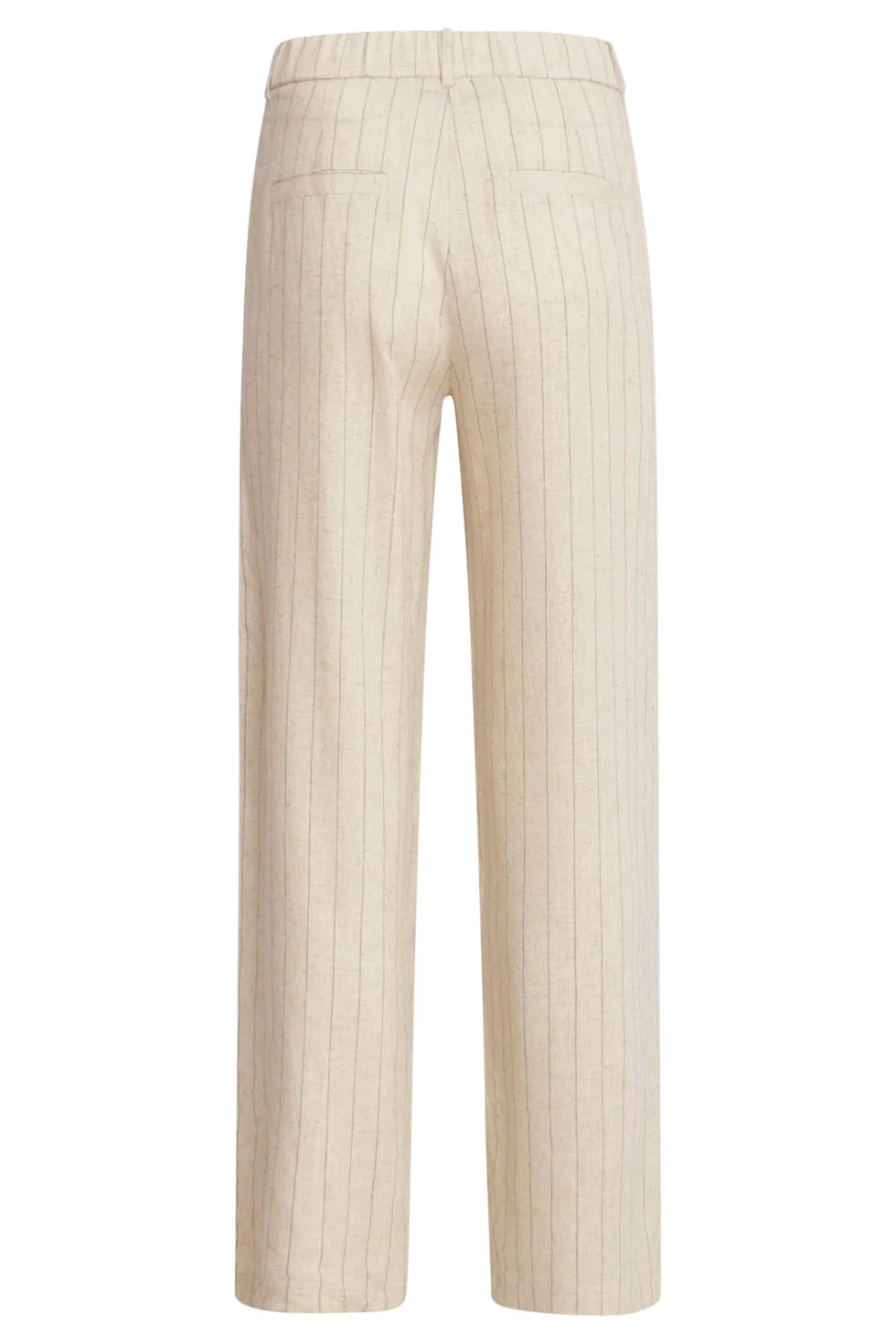 25127  Pinstriped Linnen Trousers | Sand - Black - Image 7