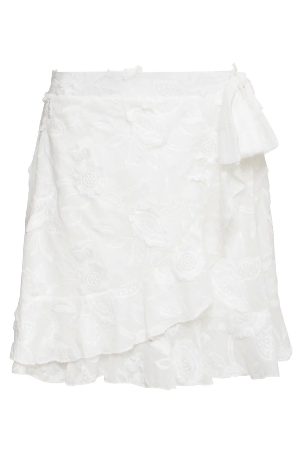 25139 Te 3d Bloemen Rok | White - Image 2