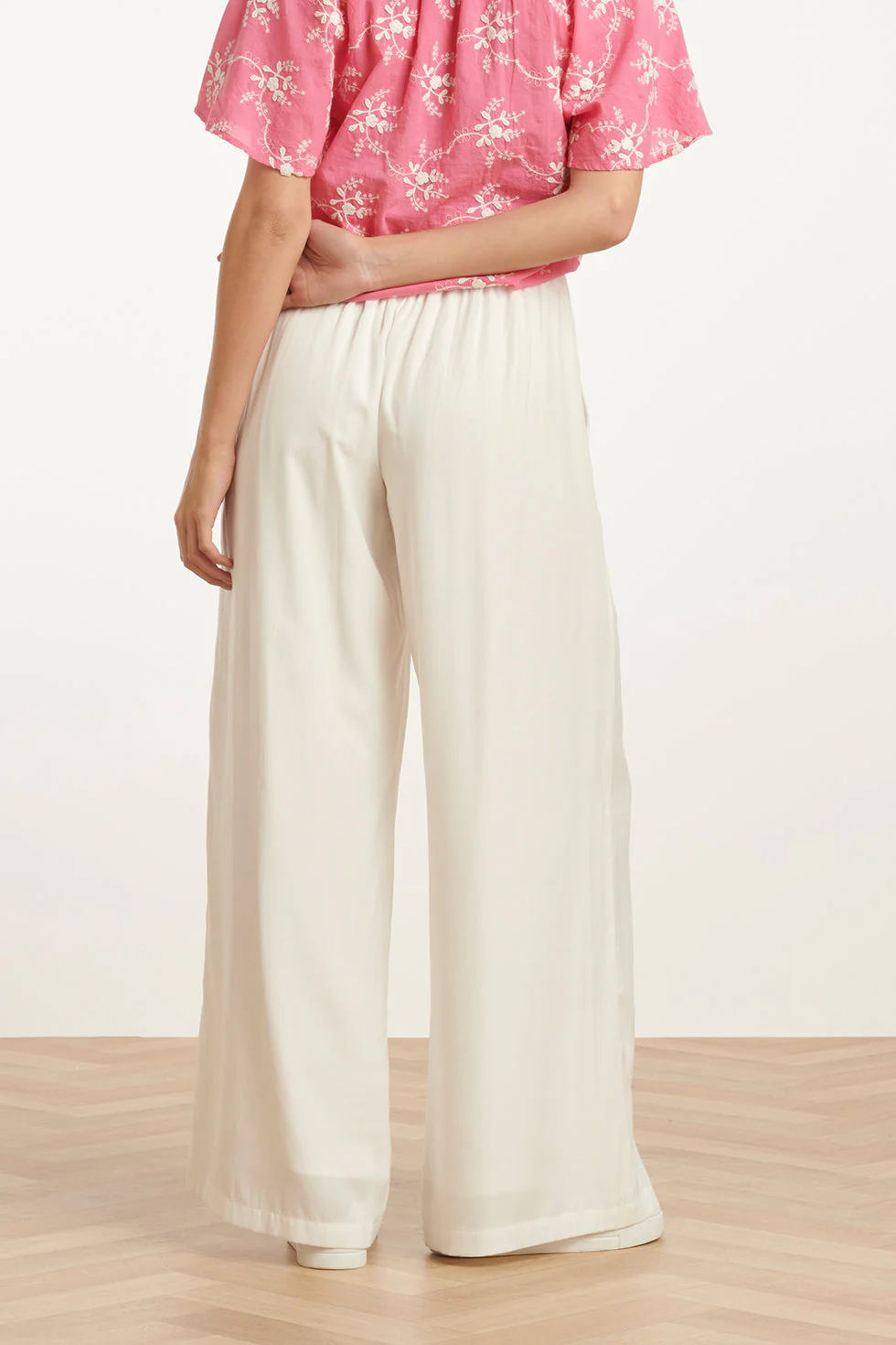 25141 Te Rayon Satin Broek | Off White - Image 6