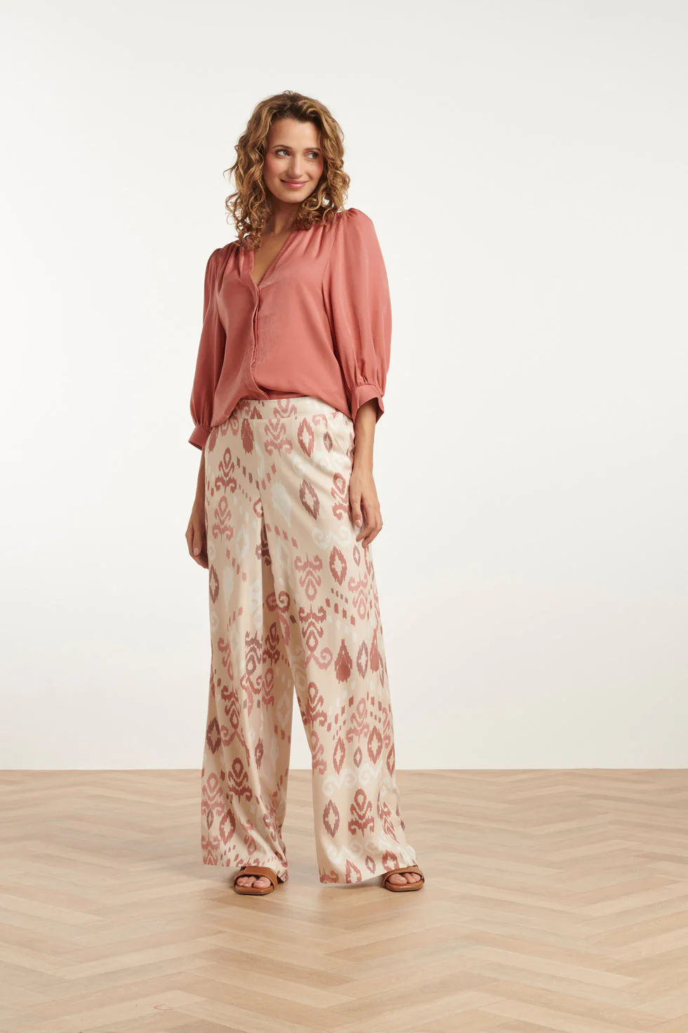 25142 Rayon Satijn Blouse | Old Pink - Image 3