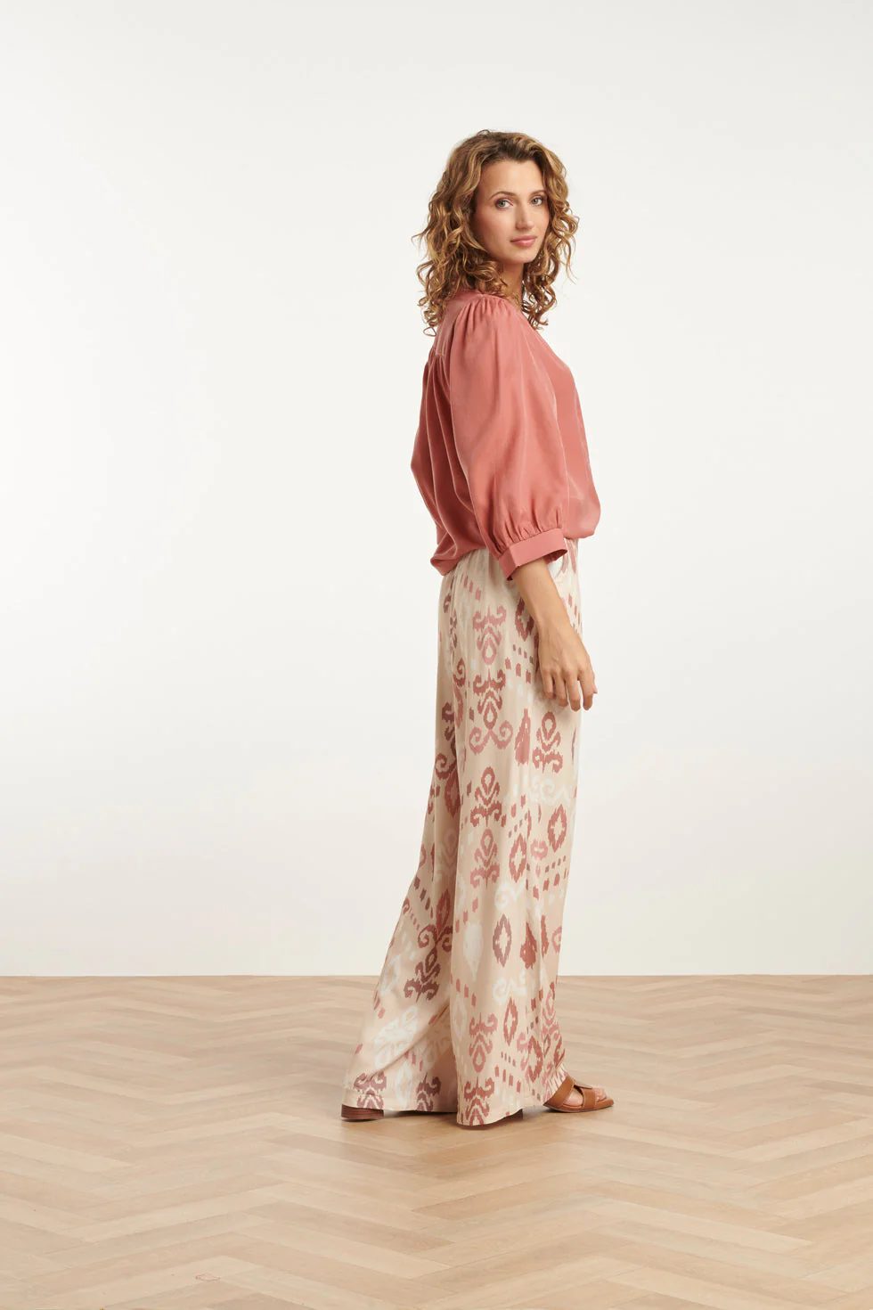 25142 Rayon Satijn Blouse | Old Pink - Image 5