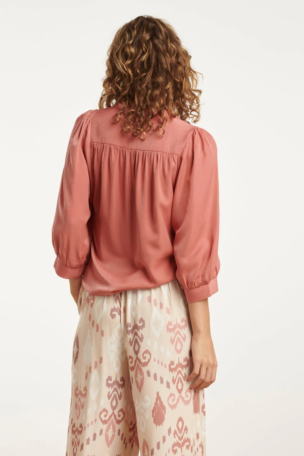 25142 Rayon Satijn Blouse | Old Pink - Image 6