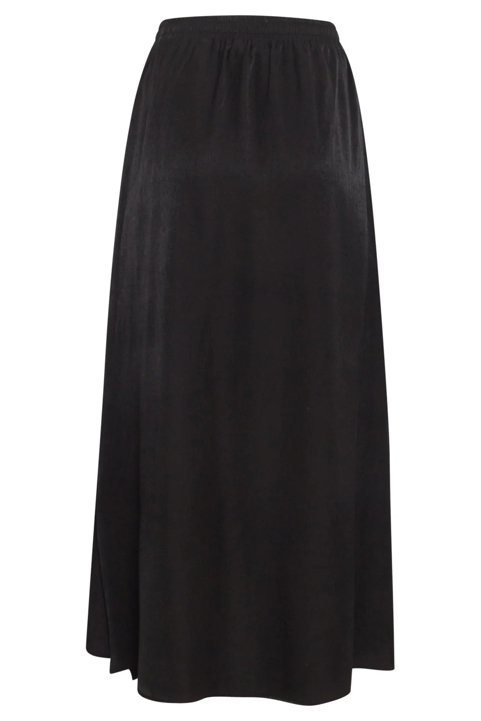 25143 E Rayon Satin Maxi Rok | Black - Image 7