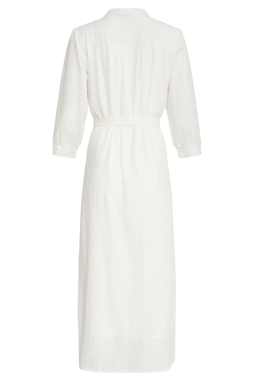 25146 Te Midi Brie Anglaise Jurk Met Knoopsluiting | White - Image 7