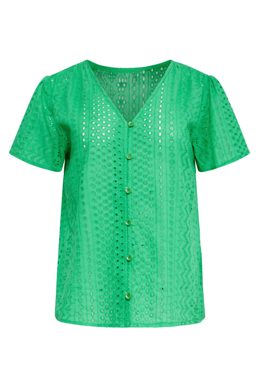 25147 Fel Brie Anglaise Blouse | Green - Image 2