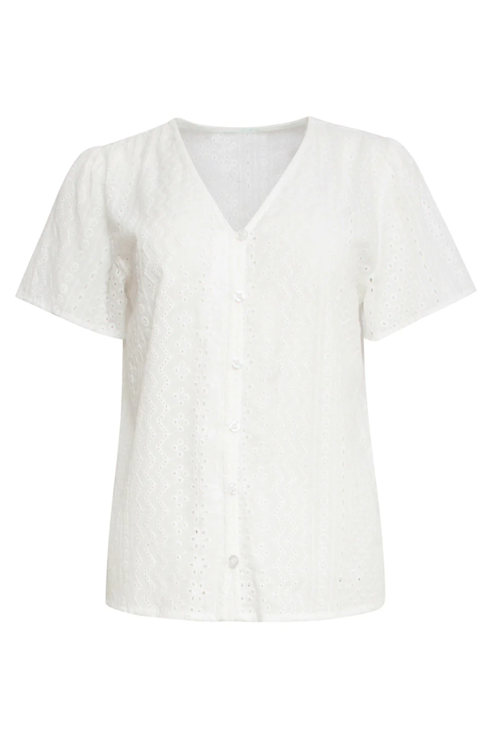 25147 Te Brie Anglaise Blouse | White - Image 2