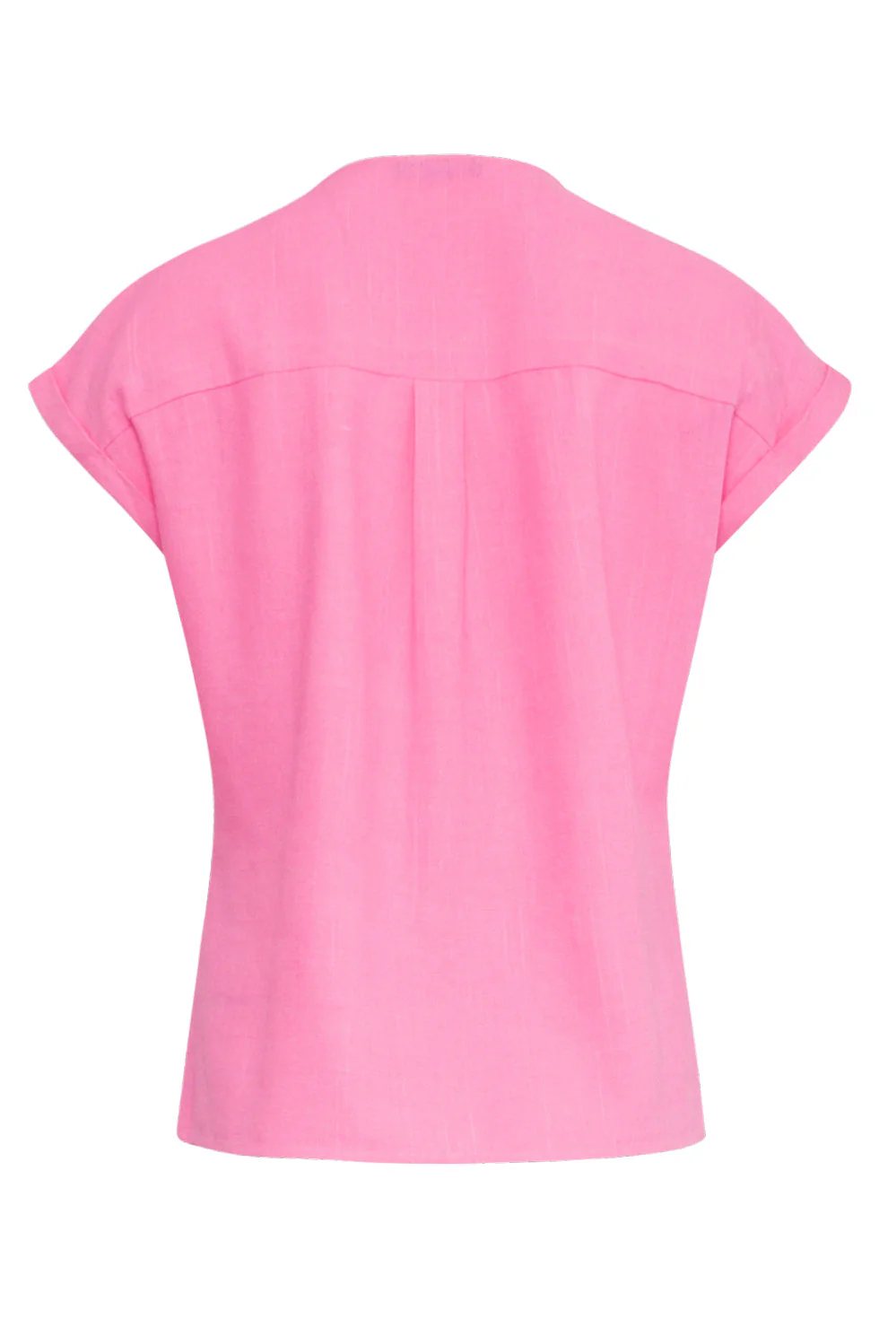 25148  Linnen Top Met V-Hals | Pink - Image 7