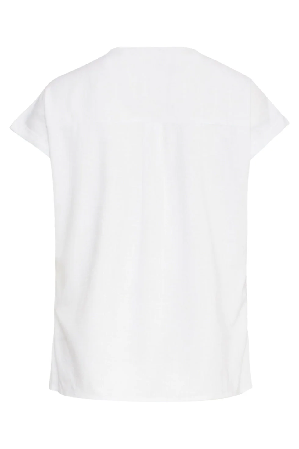 25148 Te Linnen Top Met V-Hals | White - Image 7