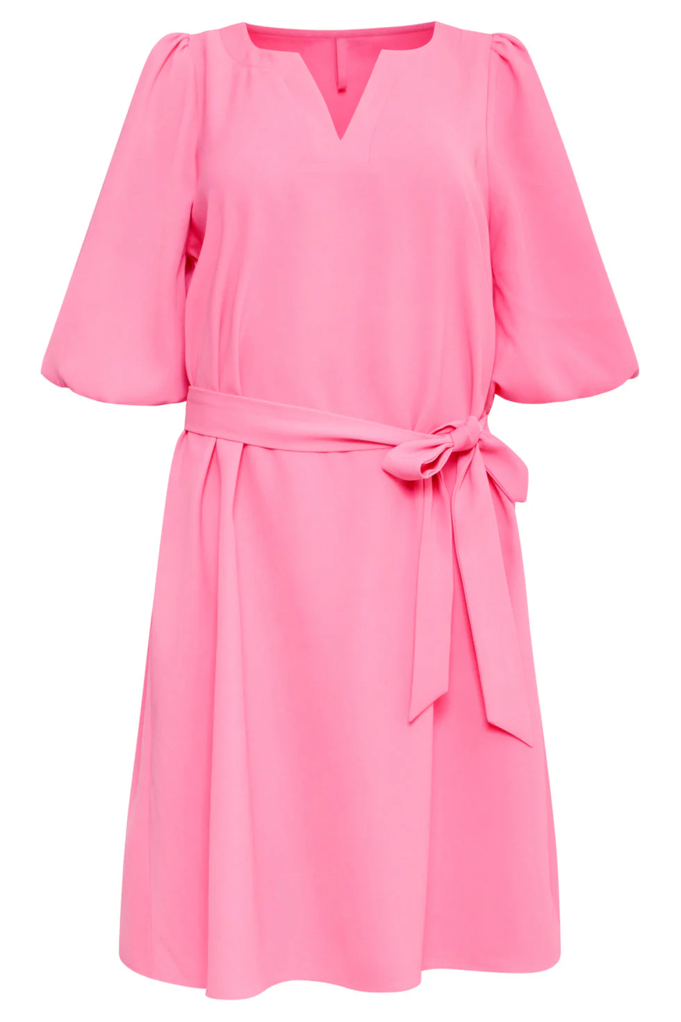 25152 Balloon Sleeve Kort Jurk | Pink - Image 2