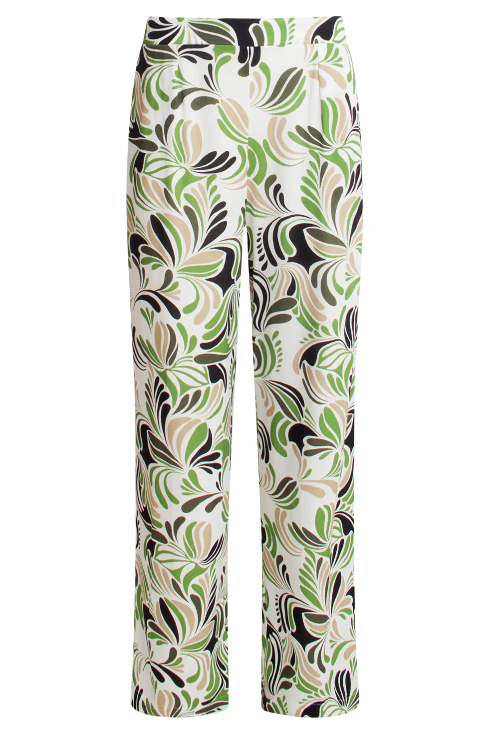 25153 Te Grafische Geprinte Broek | Sand - Light Green - Image 2
