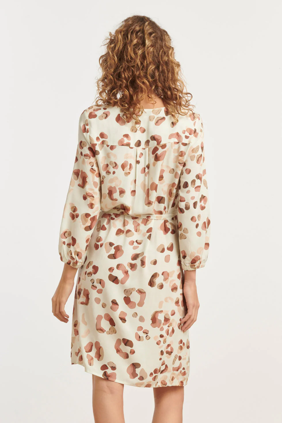 25163 Korte Jurk Met Dierenprint-Tinten | Sand - Muticolour - Image 6