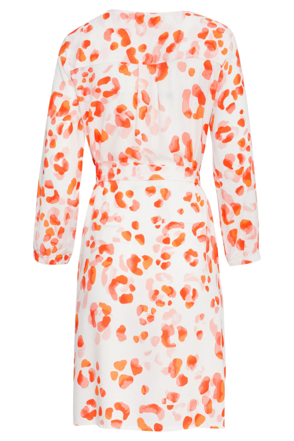 25163 Korte Jurk Met Perzik Dierenprint | Orange - Muticolour - Image 7