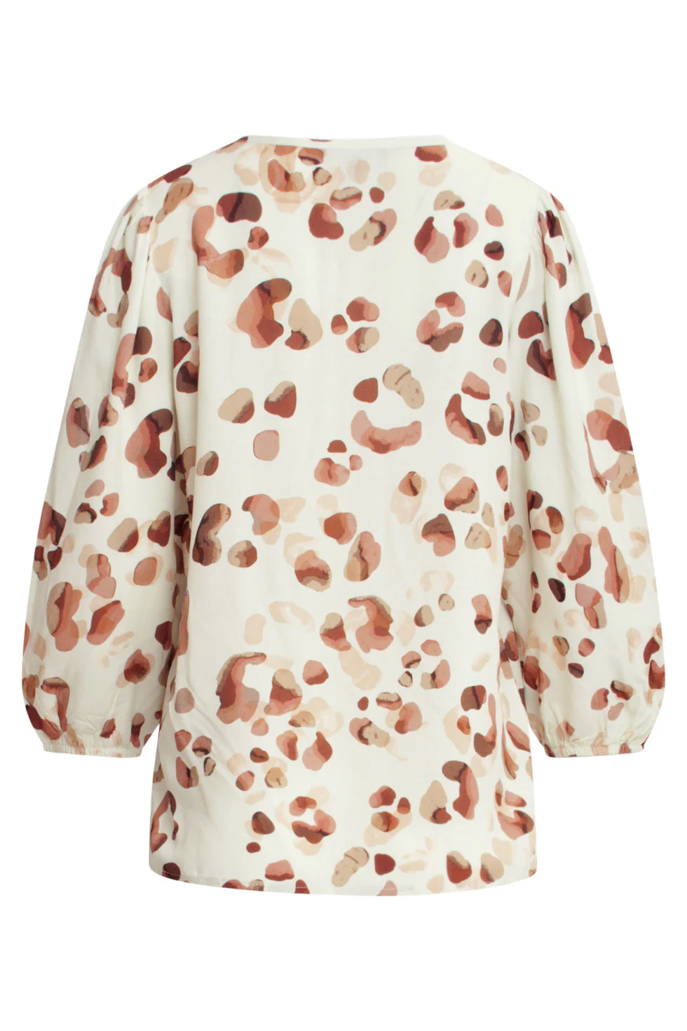 25164 E Animal Print Top Met V-Hals | Sand - Muticolour - Image 7