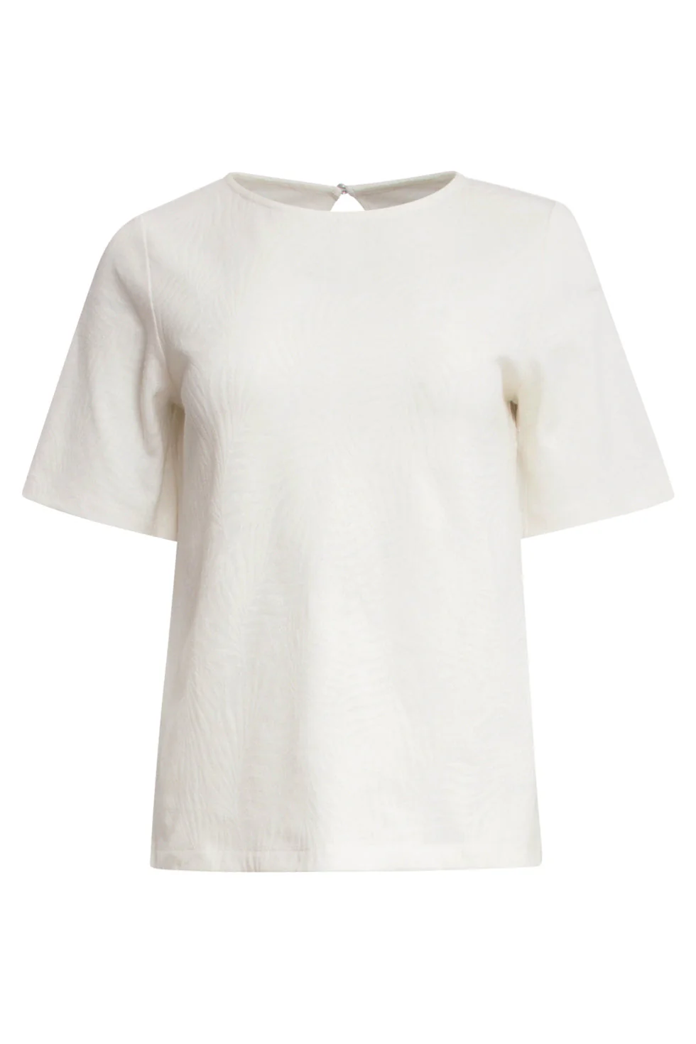 25169 Bladtextuur Top | Off White - Image 2