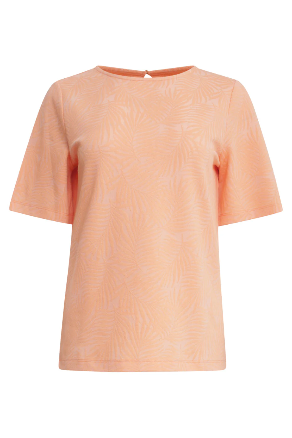 25169 Peach Bladtextuur Top | Peach
