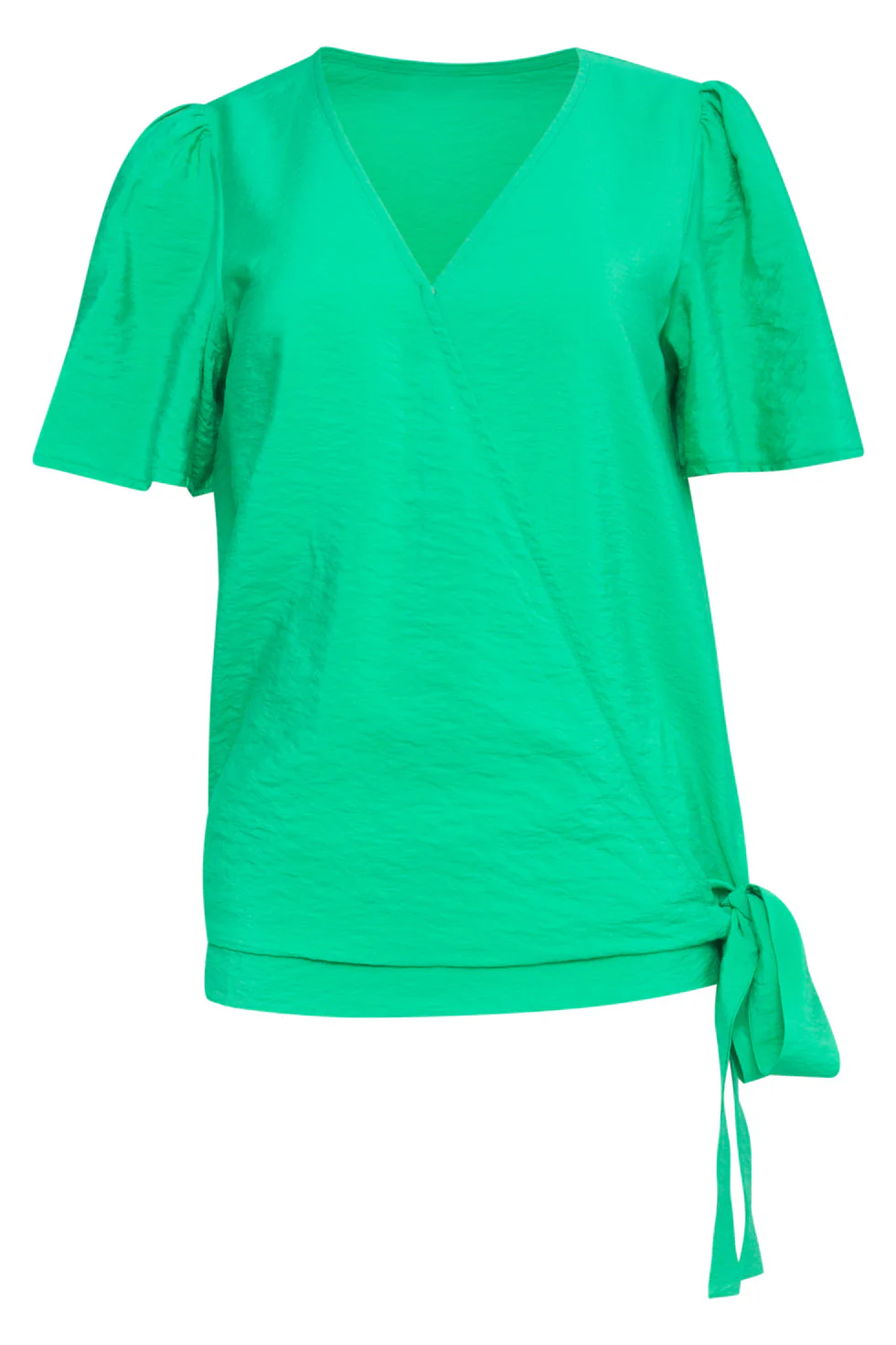 25172 Overlap Topfel Met Strik Detail | Green - Image 2
