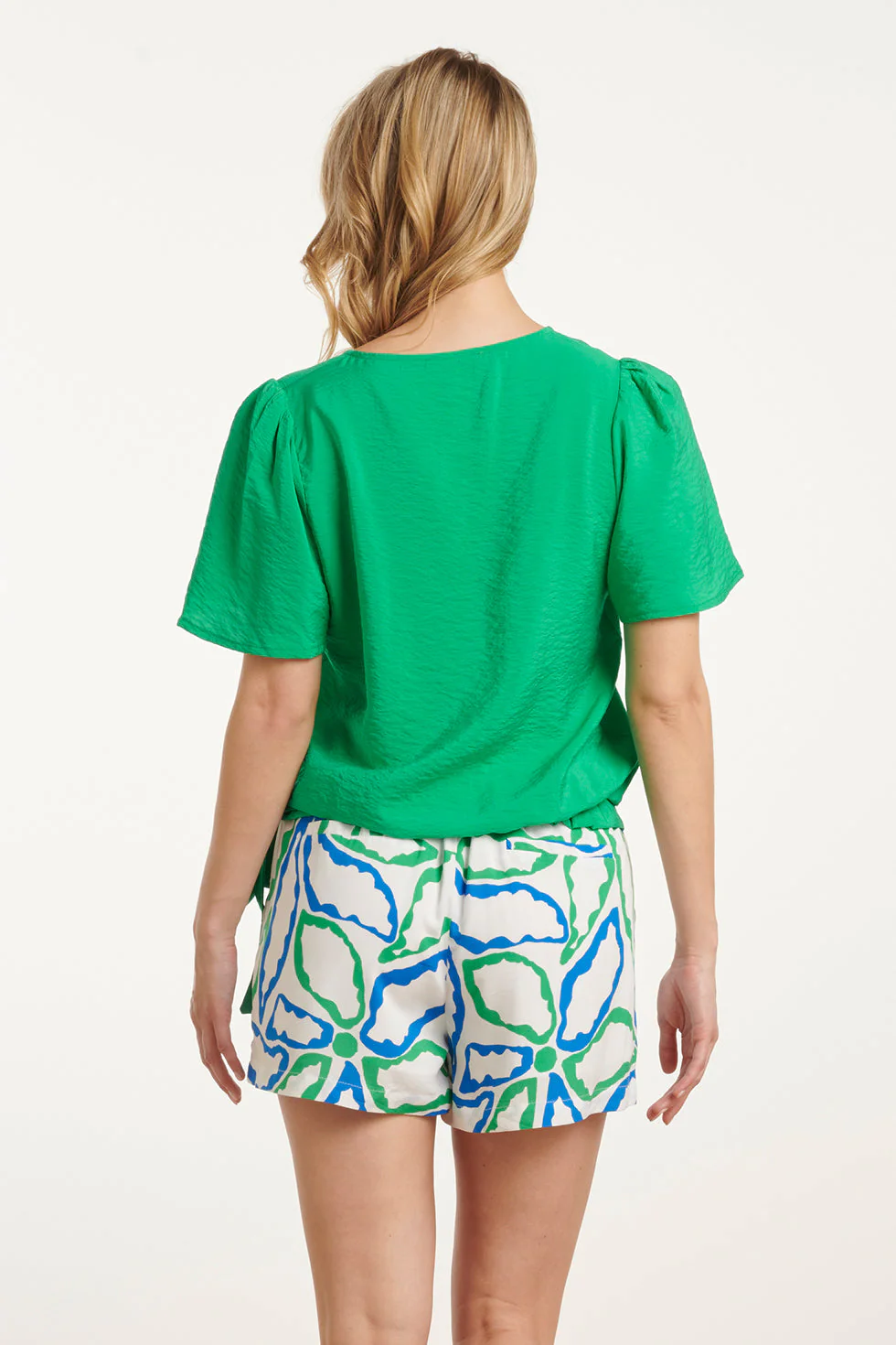 25172 Overlap Topfel Met Strik Detail | Green - Image 6