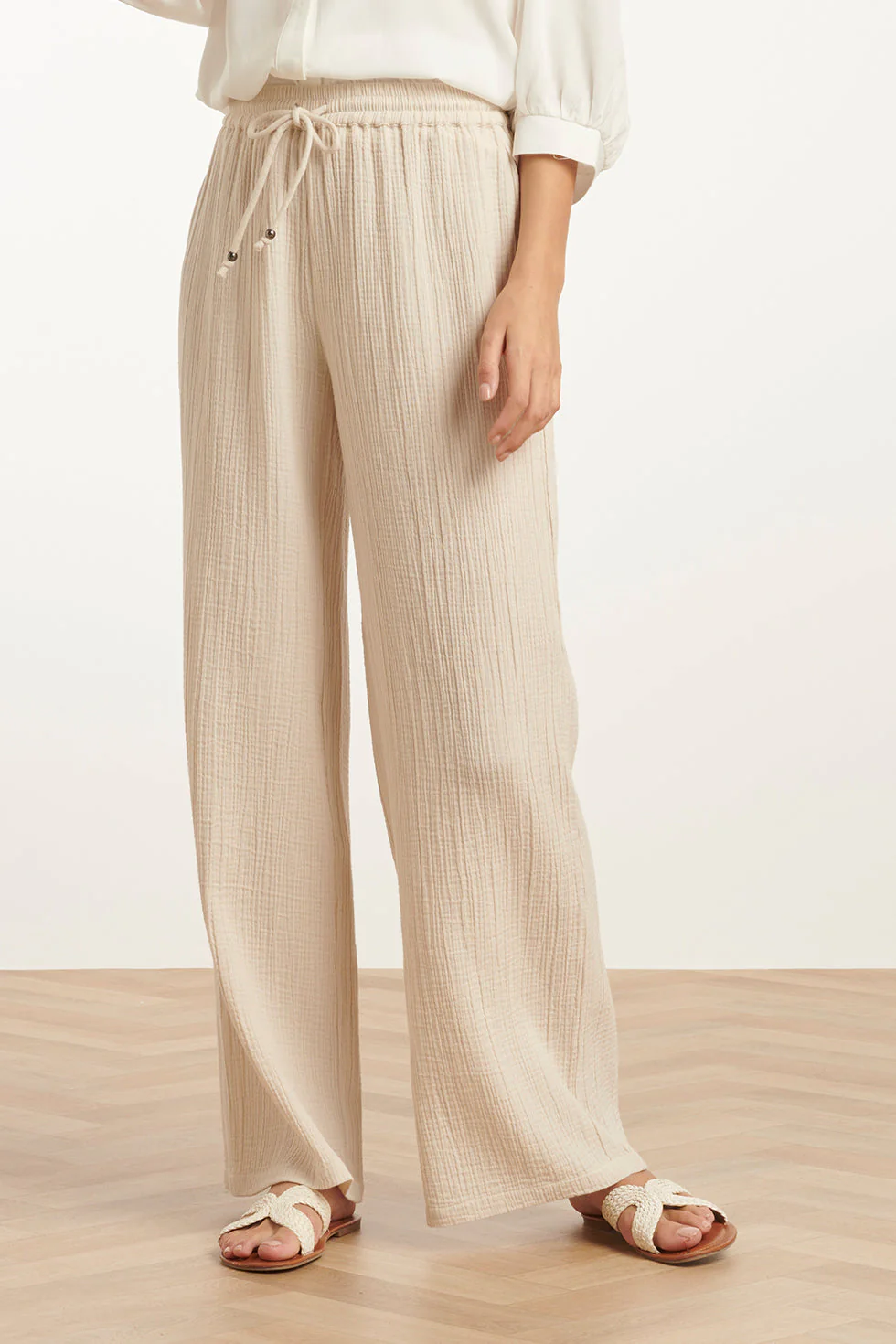 25187  Katoenen Broek | Off White - Image 3