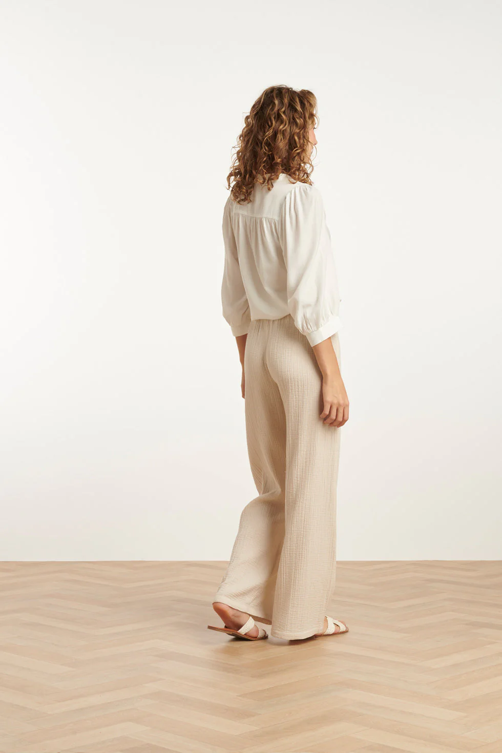 25187  Katoenen Broek | Off White - Image 5